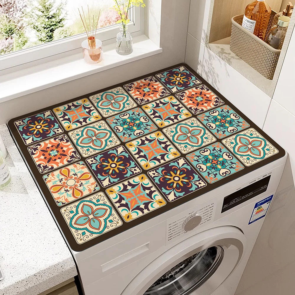 CleanNest Mat - Appliance Cover Mat - Boho Style - Surface Protection