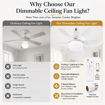 BreezeLuxe™ - No Electrician. No Wiring. Just Screw It In.