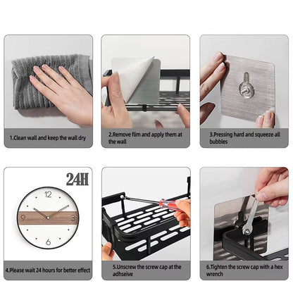 Alucurve – Adhesive Aluminium Shower Shelf Organiser