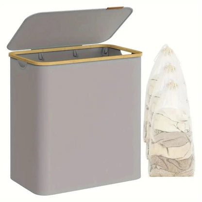 Luna Laundry Hamper - 140L Capacity, Durable Fabric, 3 Compartments
