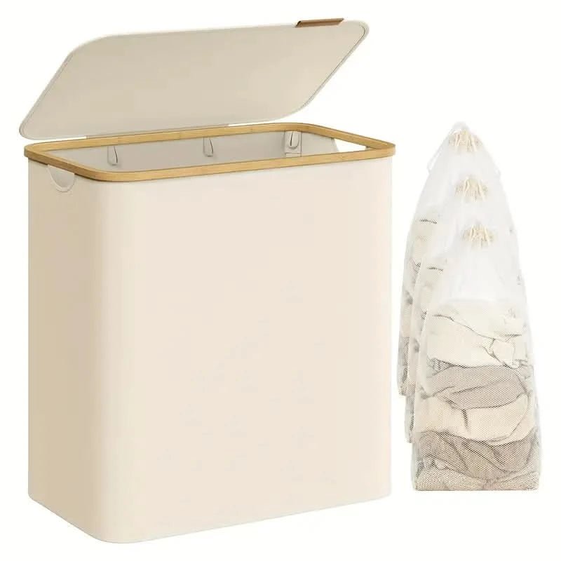 Luna Laundry Hamper - 140L Capacity, Durable Fabric, 3 Compartments