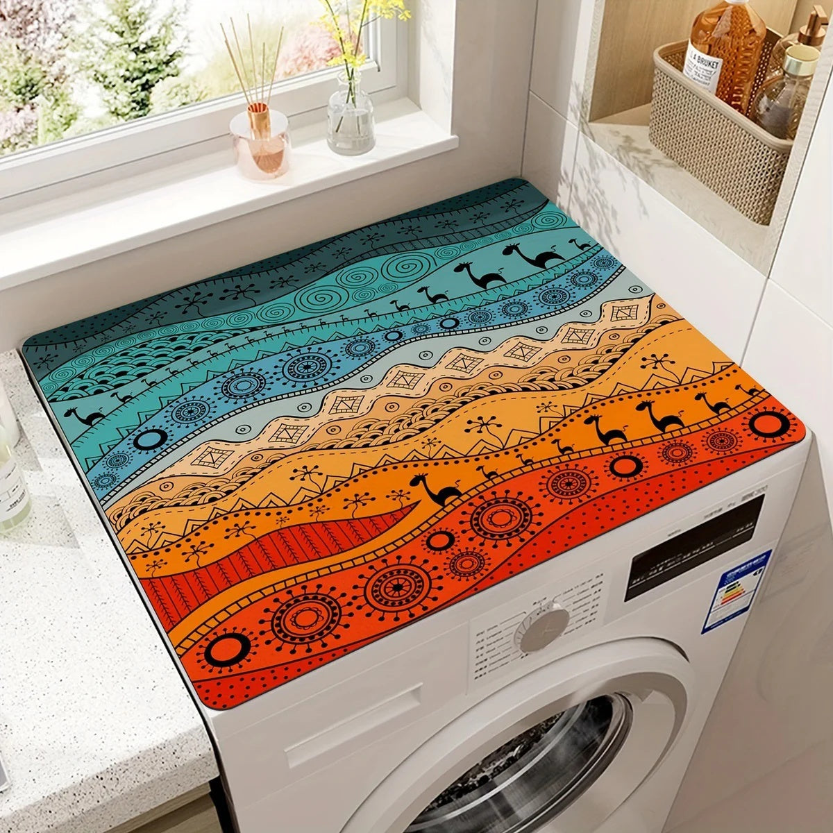 CleanNest Mat - Appliance Cover Mat - Boho Style - Surface Protection