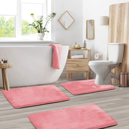 VelvaSoft – Plush Memory Foam Bath Mat Set